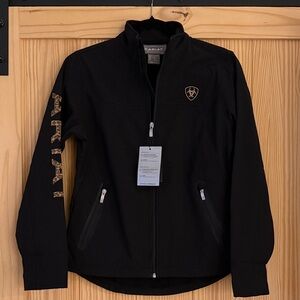 Ariat Black Softshell Jacket with Gold Details
